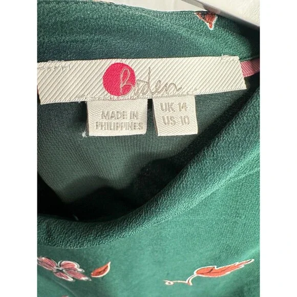 Boden Green Floral Midi Dress - Picture 6 of 15